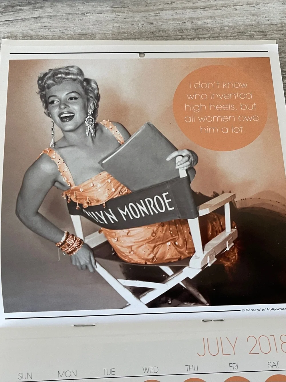 Set of two Marilyn Monroe calendars from 2014 and 2018